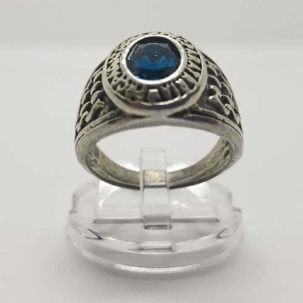 Silver Blue Stone Ring - Picture 2 of 5